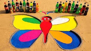 How to make Butterfly with Orbeez, Big Coca Cola, Fanta, Mirinda,7up,Mtn Dew, Popular Soda & Mentos