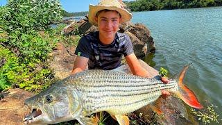 Huge Tigerfish and Catfish on Light Tackle! (African Lake Monsters)