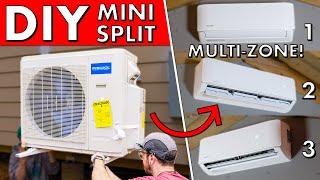 DIY MULTI-ZONE Ductless MINI SPLIT Installation in New Construction!