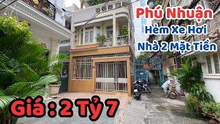 Bán Nhà 2 Mặt Tiền Hẻm Xe Hơi Quận Phú Nhuận | Vị Trí Đẹp Sát Bên Nguyễn Văn Trỗi