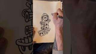 Daily Faces Challenge: Day 99/364- Sharpie Marker Drawing | Graffiti Sketch Art Timelapse #shorts