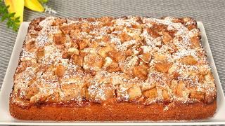 Cake in 5 minutes! The famous apple cake that melts in your mouth! Simple and delicious