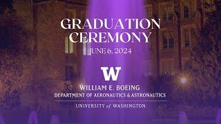 Graduation for the University of Washington Aero & Astro Class of 2024