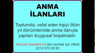 Anma İlanlarının veriliş nedeni  0212 570 00 50mp4