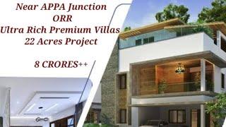 106, Ultra Rich Premium Triples Villas at SUN City, Near Appa Junction,4 Kms from ORR, Ready to Move