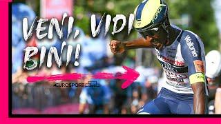 Biniam became the first Black African rider in history to win a stage at a Grand Tour! | Eurosport