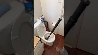Using the full 6’ of cable on this Milwaukee TrapSnake Auger to clear the toilet