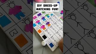 DIY matching fun for kids|easy activities #dressup #activitiesforkids #viralshort