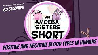 Positive and Negative Blood Types - Amoeba Sisters #Shorts