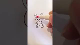 Lovely bunny drawing ️ #drawing #art #painting #howtodraw #cute #draw #love #artist #anime