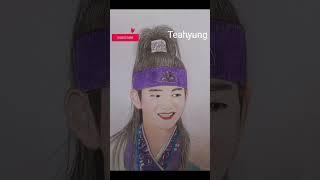 BTS V ! Suga and blackpink Lisa  colourfulllll drawing#  taehyung #short # Jimin Life Crazy song