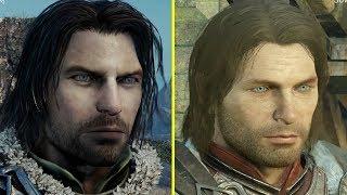 Middle Earth Shadow of Mordor vs Shadow of War Character Model Comparison