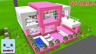 BIG Modern PINK HOUSE with POOL Kawaii World - TUTORIAL