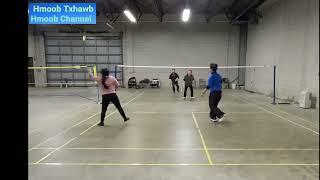 Couple Husbands and Wives Playing Badminton tonight February19, 2022