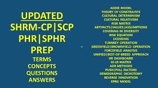 SHRM-CP and SHRM-SCP Certification Exam || PHR and SPHR Certification EXAM PREP