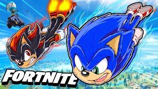 Movie Sonic & Movie Shadow VS Fortnite!!