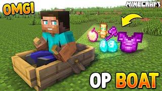 Minecraft But Boat gives OP LOOT...