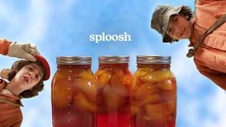 Making sploosh from HOLES  (Spiced Pickled Peaches Canning Recipe)