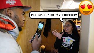 GETTING COLLEGE GIRLS NUMBERS USING FLIP PHONE!