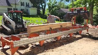 Norwood HD36v2 testing the new roller guides and Stellite bands.  Cutting 4x4 White Oak.