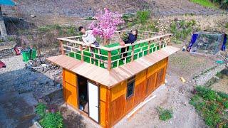 Couple LIVING OASIS OFF-GRID! Harvest a bumper crop of vegetables to sell, DIY AMAZING wooden house