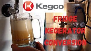 Kegco Kegerator fridge conversion kit install and review Garage beer fridge