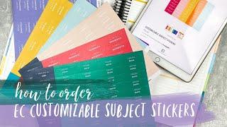 HOW TO ORDER #ERINCONDREN CUSTOMIZABLE SUBJECT STICKERS | tattooed teacher plans