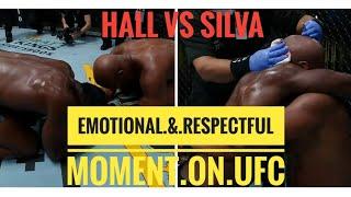 Uriah Hall cry and said "I'm sorry!" to  Anderson Silva and share emotional & respectful  moment