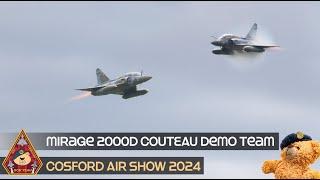 FRENCH FIGHTER PILOTS DEMONSTRATE AGILITY TWO MIRAGE 2000 COUTEAU DELTA TACTICAL DEMO TEAM • COSFORD