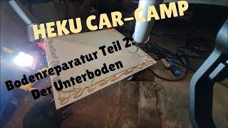 Wohnwagen Unterboden reparieren/ersetzen der Bodenplatte am Heku Car-Camp