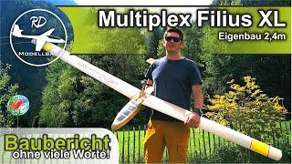 Multiplex Filius XL 2,44cm Baubericht | RC Modellbau | Vintage DIY Segler Flugmodell aus Balsaholz