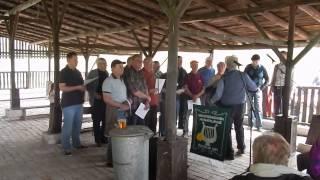 Der Dolgeliner Männerchor singt  im " Alten Schafstall",die " Hymne von Dolgelin",