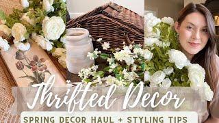 THRIFTED SPRING HOME DECOR HAUL 2023/HOW TO STYLE THRIFTED DECOR/SPRING DECORATING IDEAS ON A BUDGET