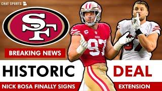 San Francisco 49ers Sign Nick Bosa To RECORD-SETTING Extension | Bosa Contract Details, 49ers News
