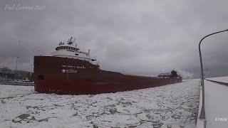 Closing out the Duluth Shipping Season, the Hon James L Oberstar Arrives.