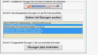 Übungen aus Grundschulmaterial einbinden