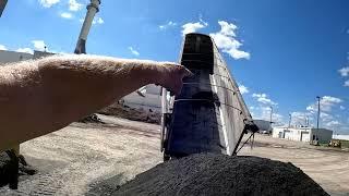 Oakley Trucking Dry Bulk/End Dump #684 Washed Screenings Load to MS