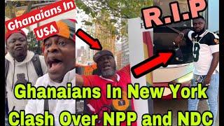 BREAKING: GHANAIANS IN NEW YORK CL@SH OVER NDC AND NPP AS VIP DRIVERS APOLOGIZE OVER J.UJU