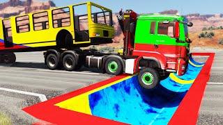 Cars vs Upside Down Speed Bumps #32 | BeamNG.DRIVE