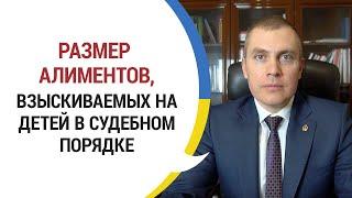 Размер алиментов, взыскиваемых на детей в судебном порядке