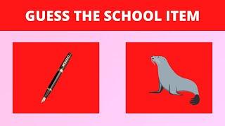 Guess School Items From Emoji Challenge #001 | Can You Guess School Objects |School Item quiz.