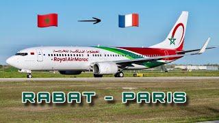  Rabat to Paris Royal Air Maroc 737  Rabat to Paris  [FULL FLIGHT REPORT]