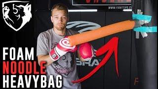 DIY Heavybag Boxing Mod: Foam Pool Noodle Arm