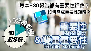 【#10分鐘ESG】重要性Materiality｜識別ESG議題的入門｜雙重重要性Double Materiality｜重要性評估｜重要性矩陣圖 #廣東話Podcast#UnlockESG#學習ESG