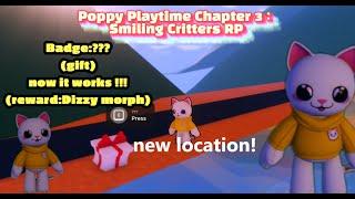 Roblox"Poppy Playtime Chapt.3:Smiling Critters RP/BADGE:???(gift:dizzy)NOW IT WORKS!!!new location