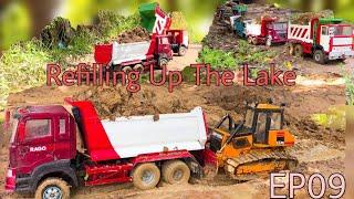 Borey RC teams is refilling up the lake near construction site. EP 09 #excavator #rccars #rctrucks
