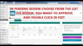 HOW TO APPROVE A REWIEW USING RICH REVIEWS PLUGIN