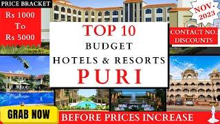 TOP 10 Budget Hotels And Resorts In PURI | Rs 1000 To 5000 | Cheap & Best | Near Beach