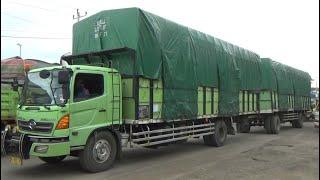 TRUK BESAR GANDENG !!! TRUK GANDENGAN SUPER PANJANG, TRUK TRINTON TRAILER CAR CARRIER PANTURA TEGAL