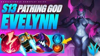 How EVELYNN JUNGLE Carries With S+ Jungle Pathing Creativity In Season 13! (And lots of damage...)